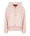 Fabiana Filippi Long-sleeved Hooded Jacket In Pink