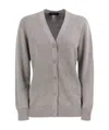Fabiana Filippi English Ribbed Cardigan In Gray