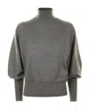 Fabiana Filippi Merino Wool Turtleneck Sweater In Gray