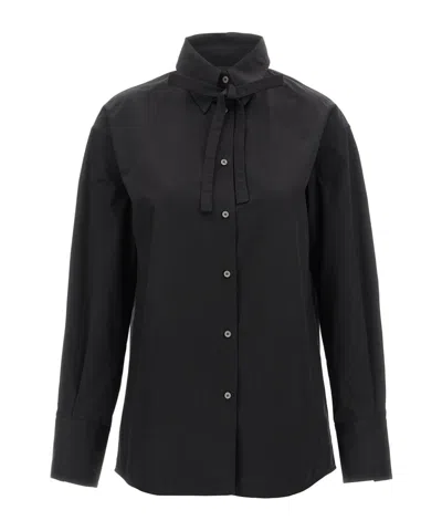 FABIANA FILIPPI FABIANA FILIPPI COLLAR STRING DETAILED POPLIN BASIC SHIRT