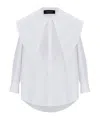 Fabiana Filippi Decorative Collar Long Sleeved Shirt In White