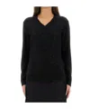 Fabiana Filippi V-neck Embellished Sweater In Black