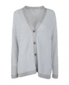 Fabiana Filippi Long-sleeved Sweater In Gray