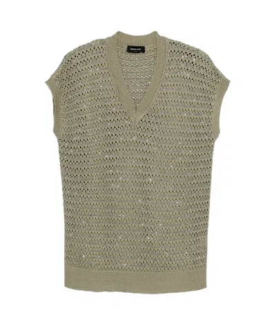 Fabiana Filippi Long-sleeved Sweater In Nude