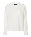 Fabiana Filippi Wool-cotton Blend Crew-neck Sweater In White