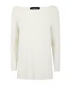 Fabiana Filippi Lurex Long Sleeve Sweater In White
