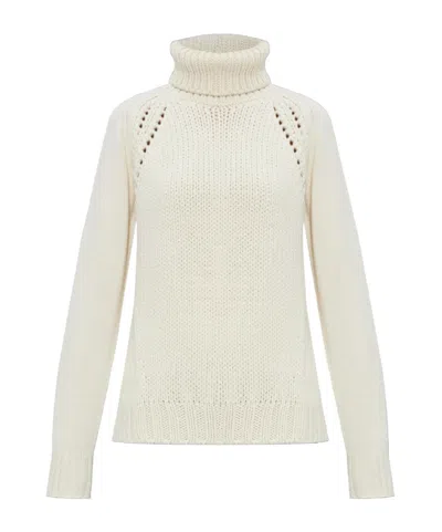 Fabiana Filippi Long-sleeved Sweater In Beige