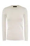 Fabiana Filippi Long-sleeved T-shirt In Jersey In White