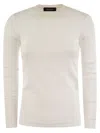 Fabiana Filippi Long-sleeved T-shirt In Jersey In White