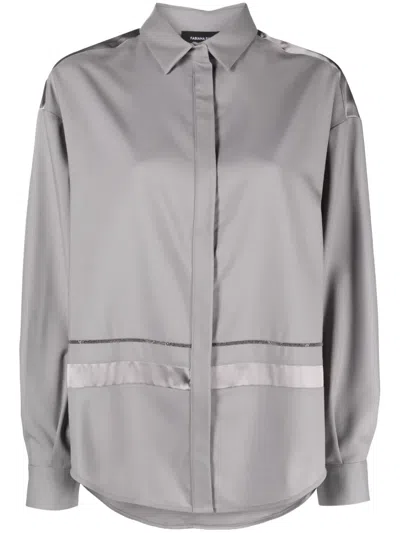 Fabiana Filippi Long-sleeves Merino Shirt In Grey