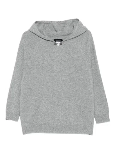 FABIANA FILIPPI LONG-SLEEVES RIBBED HOODIE