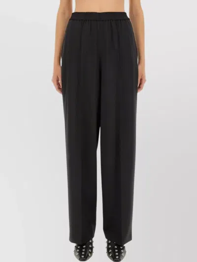 Fabiana Filippi Long Wide Leg Trousers In Black