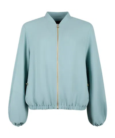 Fabiana Filippi Long-sleeve Zip-up Jacket In Blue