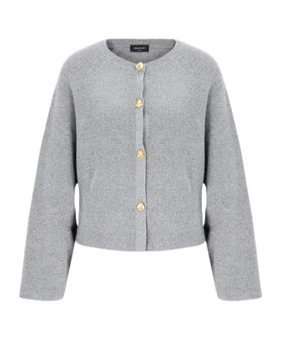 Fabiana Filippi Long-sleeved Cardigan In Gray