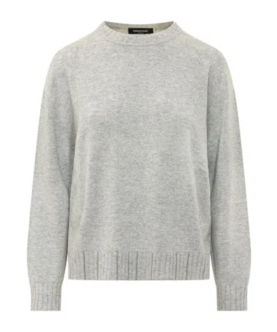 Fabiana Filippi Long-sleeved Sweater In Gray