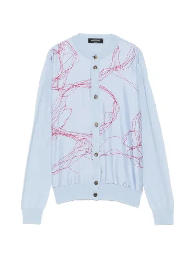 Fabiana Filippi Long-sleeves Cardigan In Blue