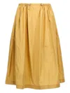 Fabiana Filippi Gathered Waistband Skirt Midi Length In Brown