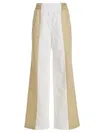 Fabiana Filippi Wide-leg Color-block Pants Side Pockets In Multi