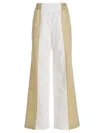 Fabiana Filippi Wide-leg Color-block Pants Side Pockets In Multicolor