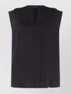 Fabiana Filippi Loose V-neck Sleeveless Top