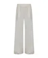 Fabiana Filippi Wide-leg Trousers With Soft Texture And High-quality Fabric Blend In Beige