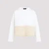 Fabiana Filippi Drawstring Long-sleeved T-shirt In Bianco Vaniglia