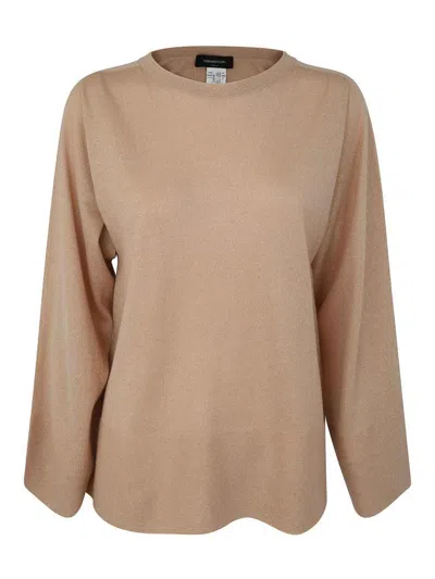 Fabiana Filippi Lurex Crew Neck Sweater In Neutral