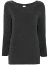 Fabiana Filippi Knitted Wool Sweater In Grey