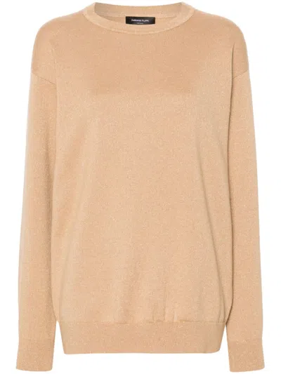 Fabiana Filippi Lurex-detail Sweater In Neutral