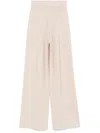 Fabiana Filippi Wide-leg Pants With Drawstring Waist In 粉色