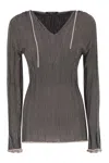 Fabiana Filippi Long-sleeved Sweater In Black