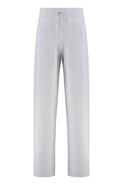 Fabiana Filippi Lurex Knit Trousers In White