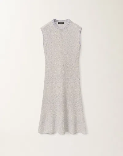 Fabiana Filippi Lurex Knit Tweed Dress In Vanilla