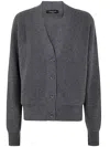 Fabiana Filippi Lurex Long Sleeve Cardigan For Women In Gray