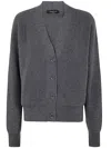 Fabiana Filippi Lurex Long Sleeve Cardigan For Women In Grey
