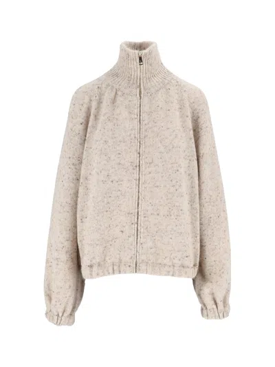 Fabiana Filippi Lurex Luxe Knit Bomber Jacket In Multi