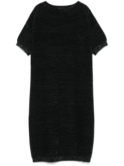 Fabiana Filippi Lurex Midi Dress In Black