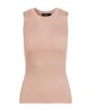 Fabiana Filippi Lurex Ribbed Tank Top In Nude