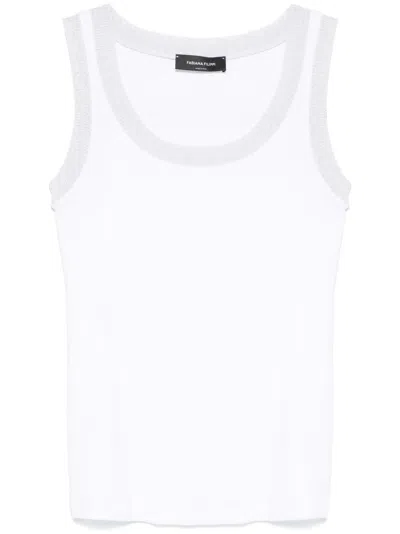 Fabiana Filippi Lurex-trim Tank Top In White