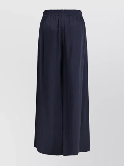Fabiana Filippi Luxurious Silk Straight Leg Trousers In Blue