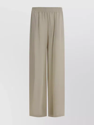 Fabiana Filippi Luxurious Silk Trousers For Sophisticated Looks In Greige