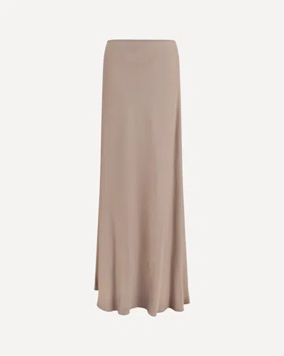 Fabiana Filippi Lyocell Long Skirt In Brown