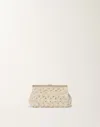 Fabiana Filippi Macramé Clutch In Putty