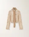 Fabiana Filippi Macramé Lace Cropped Shirt