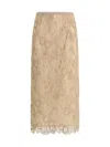 Fabiana Filippi Straight Skirt In Brown