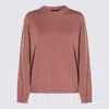 Fabiana Filippi Knitwear Crewneck Ribbed Finish In Pink