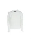 Fabiana Filippi White Cotton Sweater In Bianco