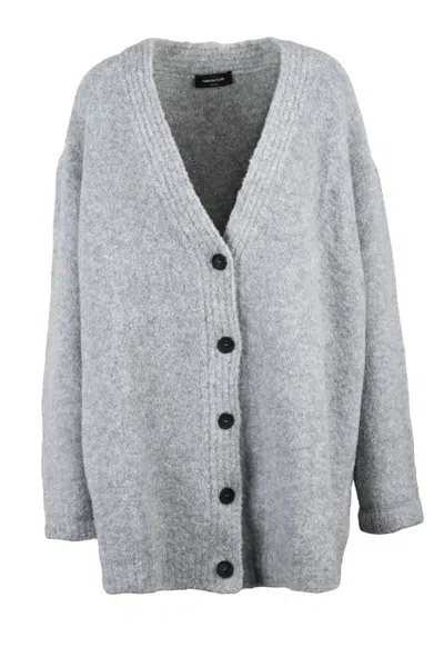 Fabiana Filippi Maxi Cardigan - Light Grey In White