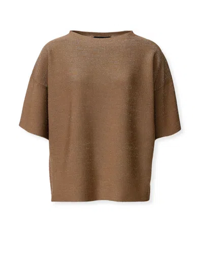 Fabiana Filippi Maxi T Shirt In Brown