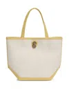 Fabiana Filippi Eclissi Canvas And Leather Medium Tote Bag In Neutrals